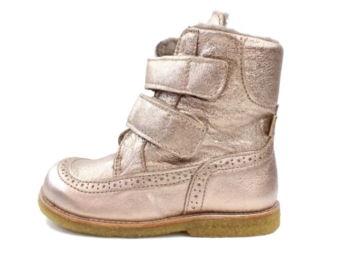 Bisgaard vinterstøvle Elba platin med velcro og TEX